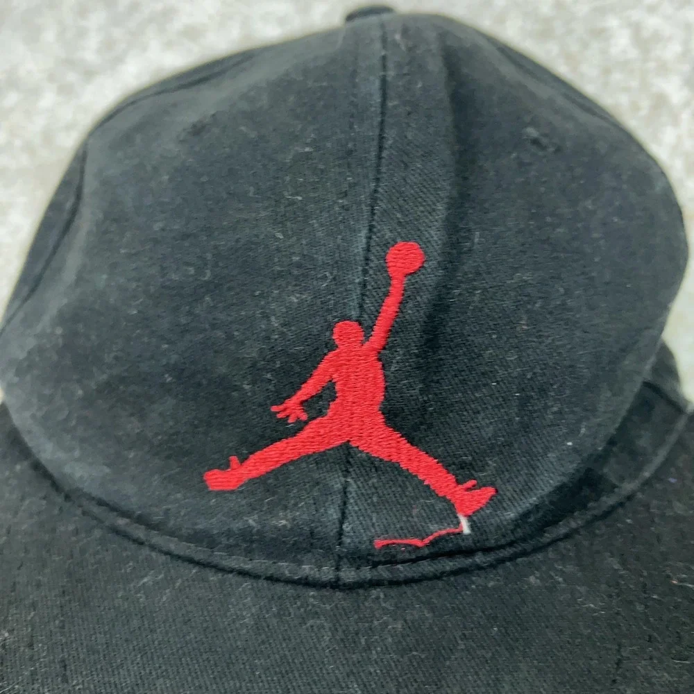 Jordan Nike Hat Cap Strap Back Youth Black Red Jumpman Logo‎ Basketball Boys